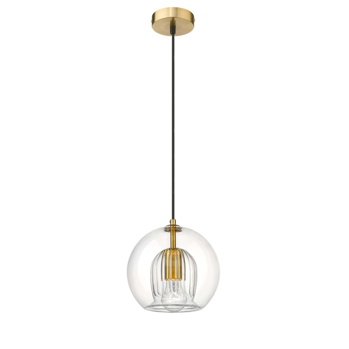 Light Prestige Arette Lampa wisząca E27 1x40W transparentny/złoty LP-133/1P