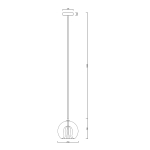 Light Prestige Arette Lampa wisząca E27 1x40W transparentny/złoty LP-133/1P