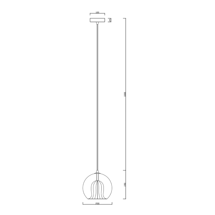 Light Prestige Arette Lampa wisząca E27 1x40W transparentny/złoty LP-133/1P