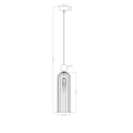 Light Prestige Piega Lampa wisząca E14 1x40W dymny/złoty LP-939/1P smoked