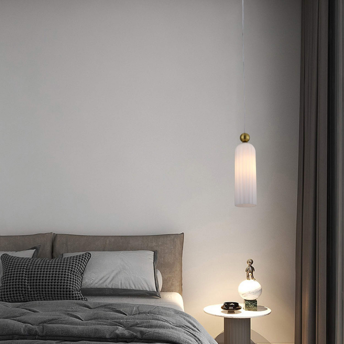 Light Prestige Piega Lampa wisząca E14 1x40W biały/złoty LP-939/1P white