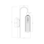 Light Prestige Piega Kinkiet E14 1x40W amber/złoty LP-939/1W amber