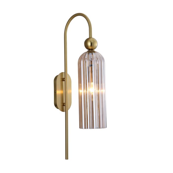 Light Prestige Piega Kinkiet E14 1x40W amber/złoty LP-939/1W amber