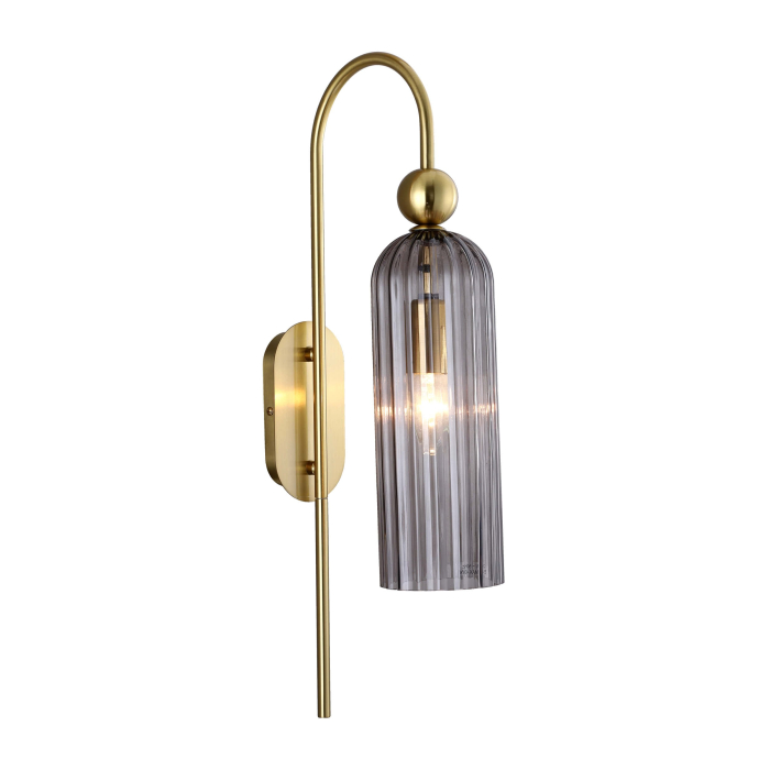 Light Prestige Piega Kinkiet E14 1x40W dymny/złoty LP-939/1W smoked