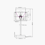 Light Prestige Miele biurkowa czarna 1xE14 LP-866/1T BK