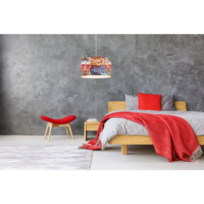 Light Prestige Lampa wisząca Graffiti Style LP-077/1P  xE14 Multikolor/biała