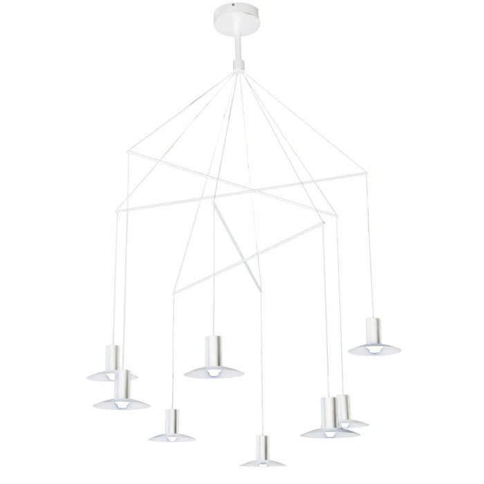 Light Prestige HAT wisząca biała LED biały LP-1661/8P WH