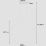 Light Prestige Mirror wisząca duża biała 1xLED LP-999/1P L WH