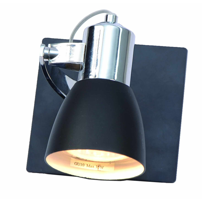 Light Prestige Rawenna 1 kinkiet czarny 1xGU10 czarny, srebrny LP-727/1W czarny