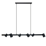 Light Prestige Snow 6 linia wisząca czarna 6xGU10 LP-731/6L BK