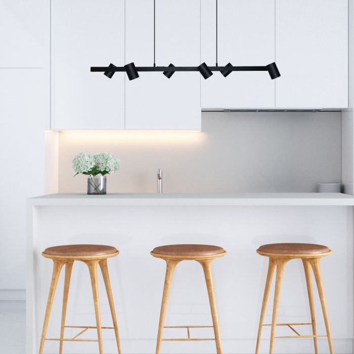 Light Prestige Snow 6 linia wisząca czarna 6xGU10 LP-731/6L BK
