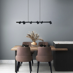 Light Prestige Snow 6 linia wisząca czarna 6xGU10 LP-731/6L BK