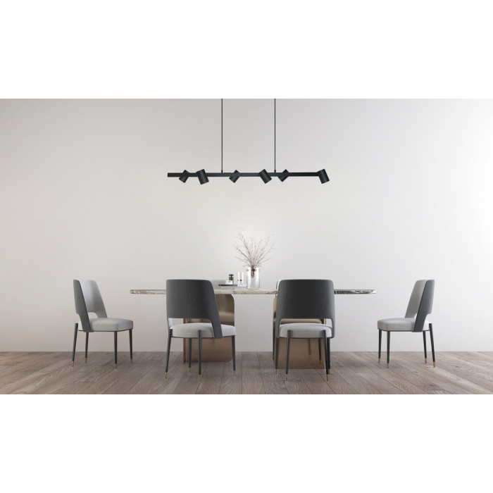 Light Prestige Snow 6 linia wisząca czarna 6xGU10 LP-731/6L BK