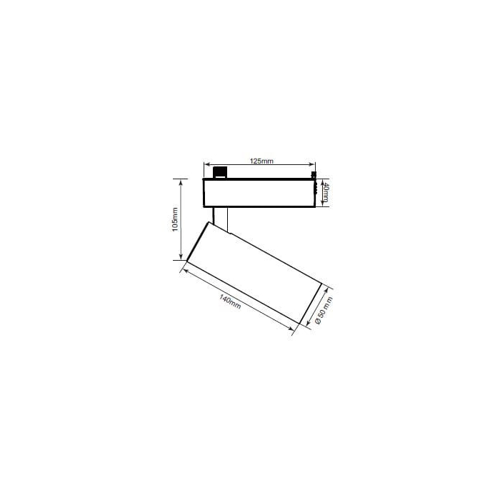 Light Prestige Aries reflektor S do szyny 1F czarny LP-8636S BK 1xLED czarny