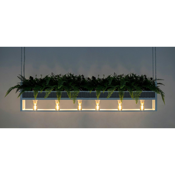 King Home Lampa wisząca / kwietnik SEMIRA 180 INDUSTRIAL biała (OSW001499)