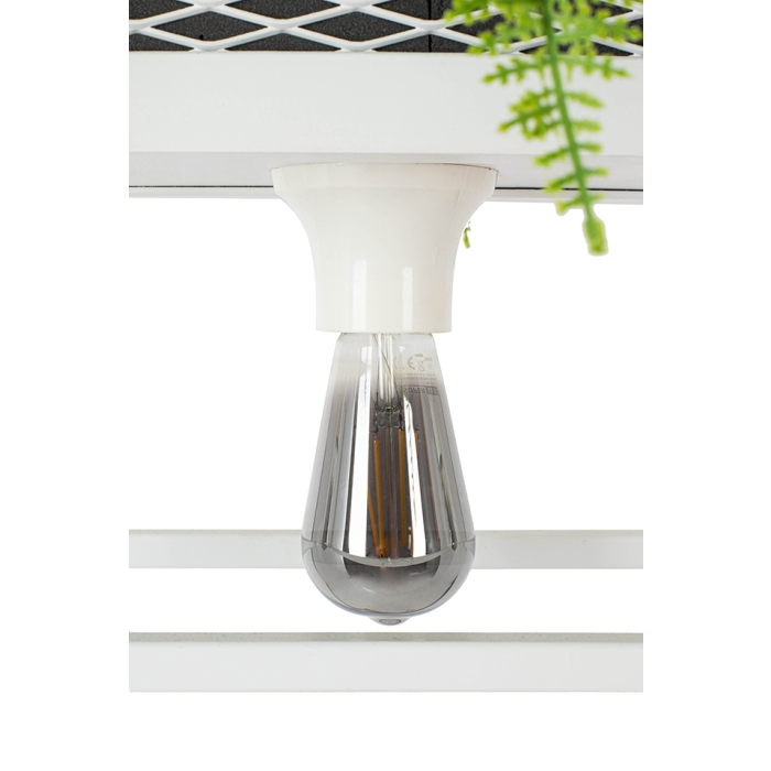 King Home Lampa wisząca / kwietnik SEMIRA 180 INDUSTRIAL biała (OSW001499)