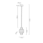 MOOSEE lampa wisząca IMPERO złota (MSE010100390)