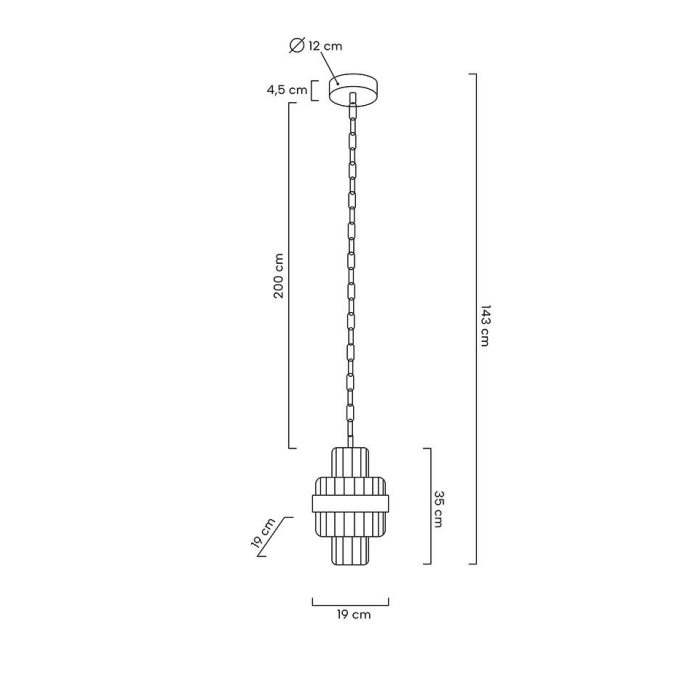 MOOSEE lampa wisząca IMPERO złota (MSE010100390)