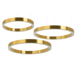 King Home Lampa wisząca RING 80 + 80 + 100 złota na jednej podsufitce (MSE0008080100)