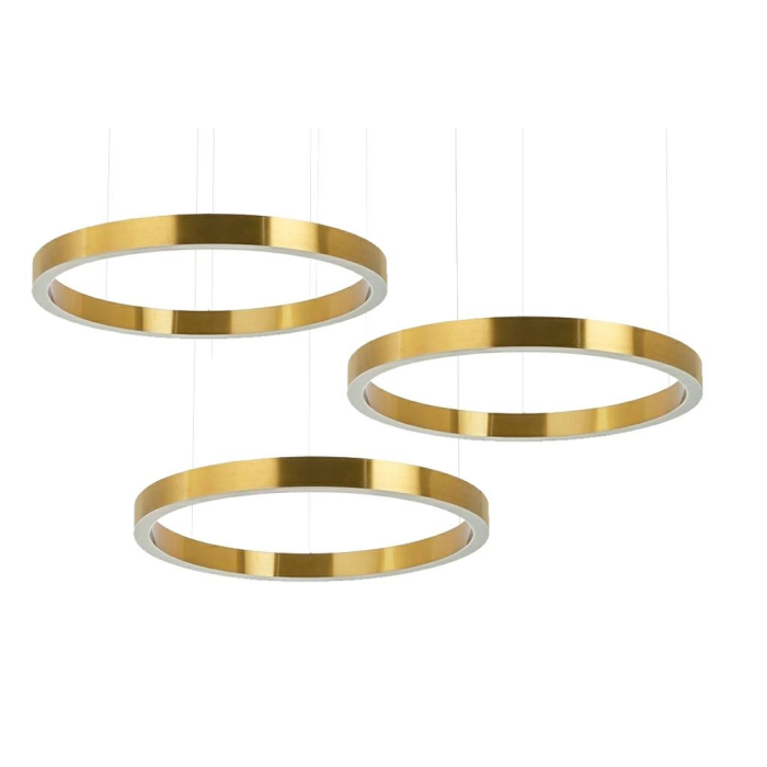 King Home Lampa wisząca RING 80 + 80 + 80 złota na jednej podsufitce (MSE0000808080)