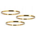 King Home Lampa wisząca RING 100 + 100 + 100 złota na jednej podsufitce (MSE0100100100)