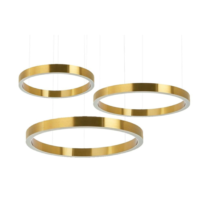 King Home Lampa wisząca RING 40 + 60 + 80 złota na jednej podsufitce (MSE0000406080)