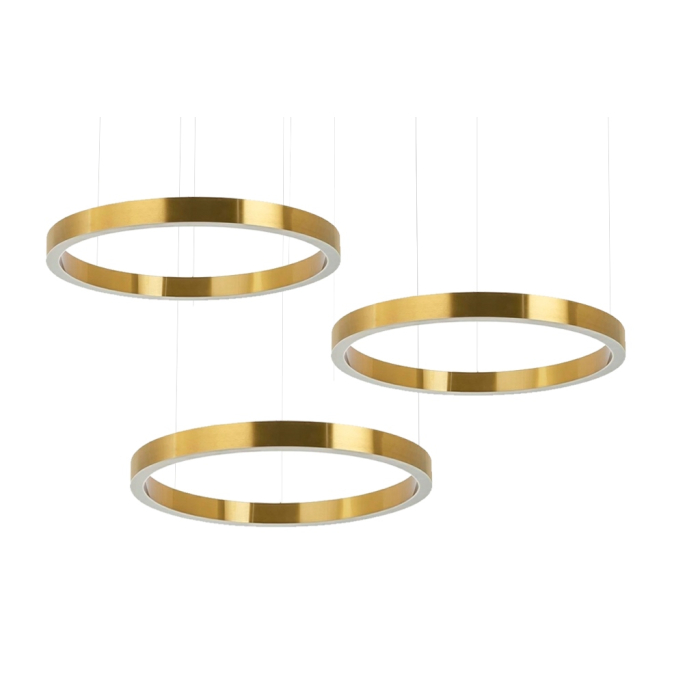 King Home Lampa wisząca RING 60 + 60 + 60 złota na jednej podsufitce (MSE0000606060)