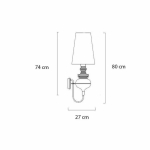 King Home Lampa ścienna QUEEN WALL 23 chromowana (1018W2.CHROM)