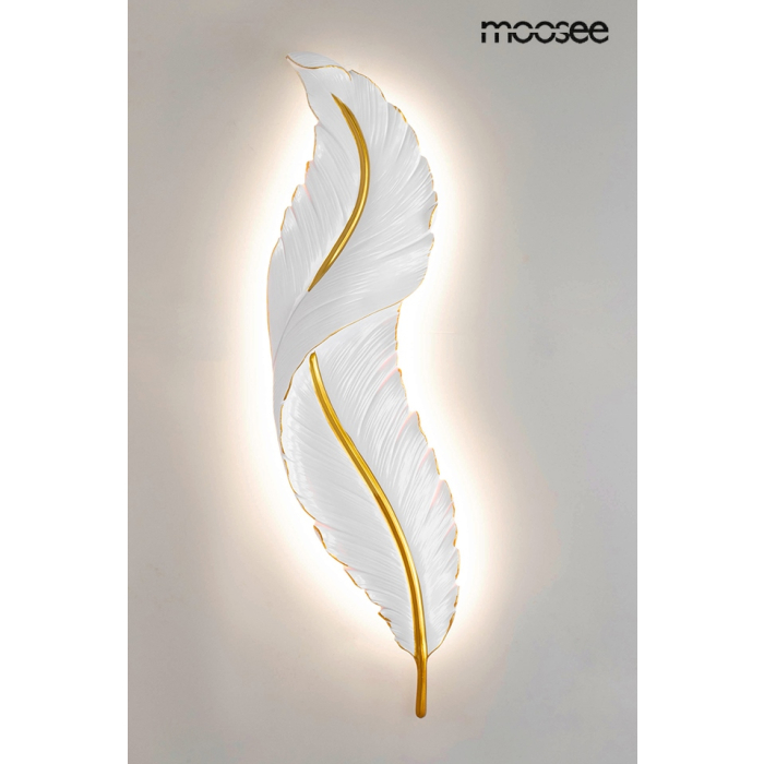 MOOSEE lampa ścienna IKAR 80  biała / złota (MSE010100387)