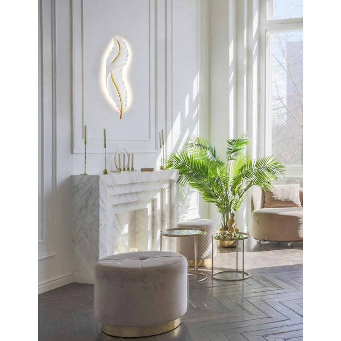 MOOSEE lampa ścienna IKAR 80  biała / złota (MSE010100387)