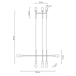 MOOSEE lampa wisząca RIVA 5 złota (MSE010100396)