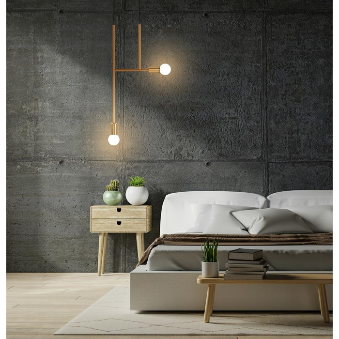 MOOSEE lampa wisząca RIVA 2 złota (MSE010100395)