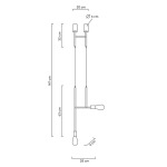 MOOSEE lampa wisząca RIVA 2 złota (MSE010100395)