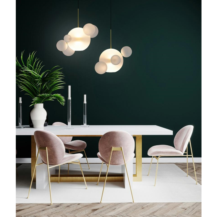 King Home Lampa wisząca CAPRI 4 biała / złota (XCP9148-1A.WHITE)