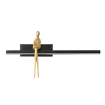 Step Into Design Lampa ścienna AMICI czarna 31 cm ST-B3578 black