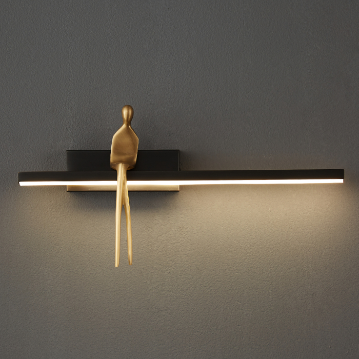 Step Into Design Lampa ścienna AMICI czarna 31 cm ST-B3578 black