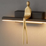Step Into Design Lampa ścienna AMICI czarna 31 cm ST-B3578 black