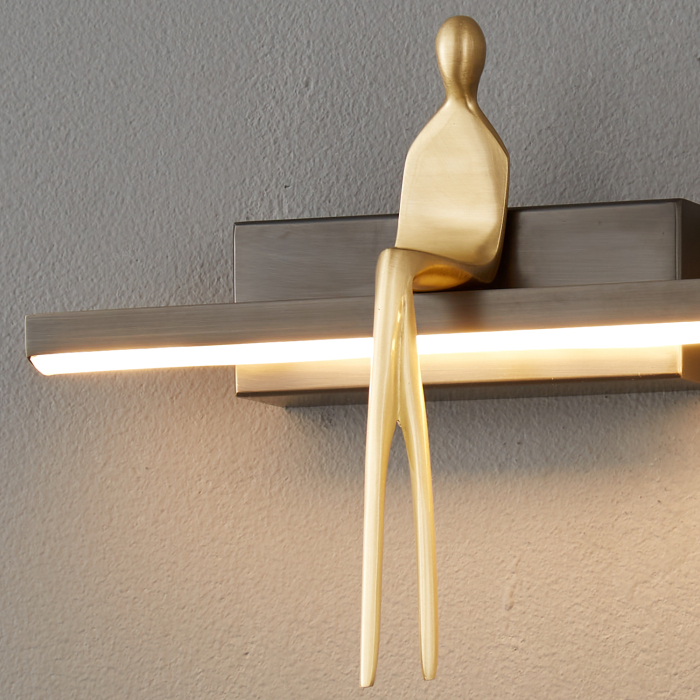 Step Into Design Lampa ścienna AMICI czarna 31 cm ST-B3578 black