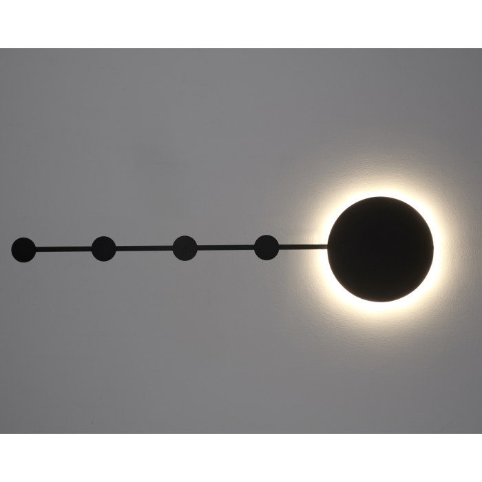 Step Into Design Lampa ścienna CLEX - 1 LED czarna 105 cm ST-F012