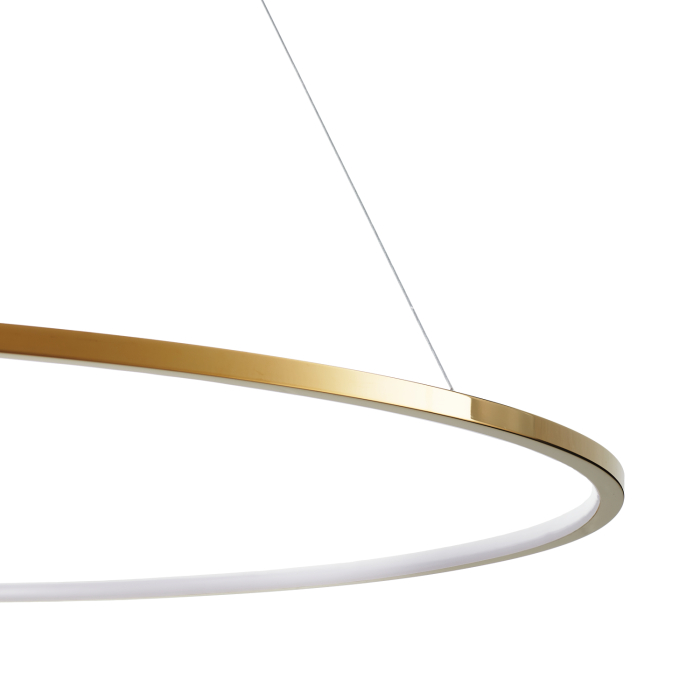 Step Into Design Lampa wisząca CIRCLE SLIM 120 LED złoty 120 cm ST-10112P-D1200