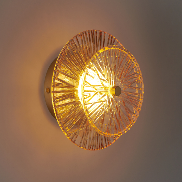 Step Into Design Lampa ścienna LUXIO LED bursztynowa 20 cm ST-3315-2 copper