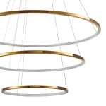 Step Into Design Lampa wisząca CIRCLE SLIM 40+60+80 LED złoty 40 cm + 60 cm + 80 cm ST-10112P-3