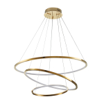 Step Into Design Lampa wisząca CIRCLE SLIM 40+60+80 LED złoty 40 cm + 60 cm + 80 cm ST-10112P-3