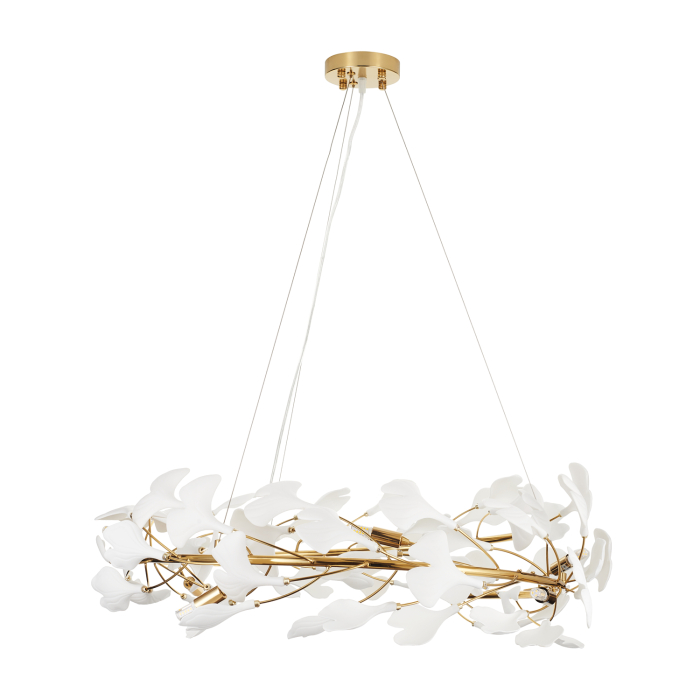 Step Into Design Lampa wisząca BOTANIKA złoto biała 80 cm XY080P-80
