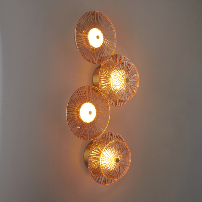 Step Into Design Lampa ścienna LUXIO-4 LED bursztynowa 32 cm ST-3315-4 copper