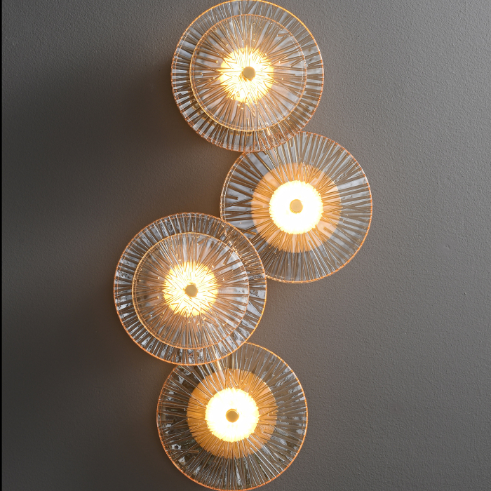 Step Into Design Lampa ścienna LUXIO-4 LED bursztynowa 32 cm ST-3315-4 copper