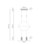 Step Into Design Lampa wisząca LINEA-2 czarna 35 cm ST-5961-2