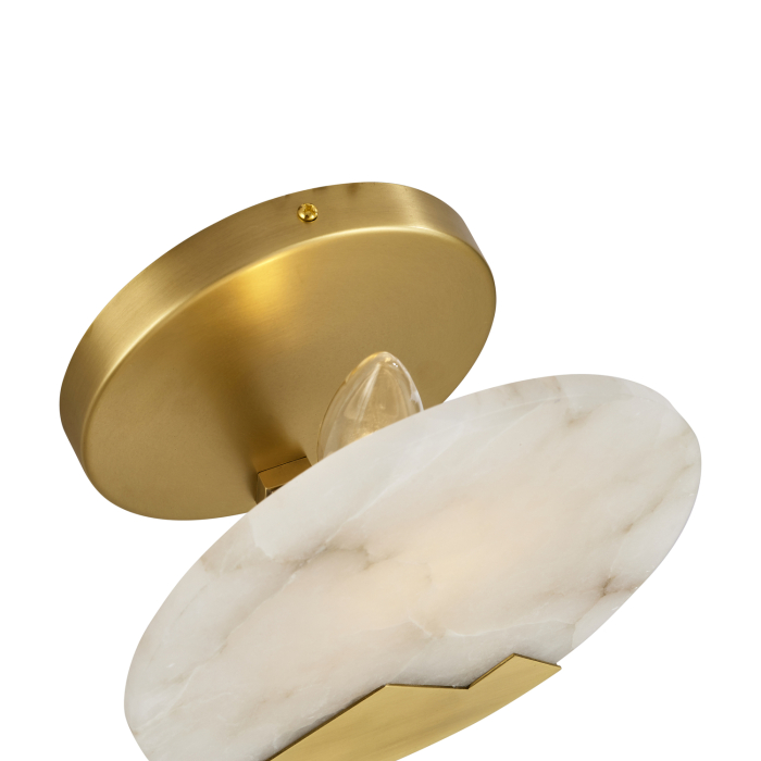 Step Into Design Lampa ścienna MARMO biały marmum i mosiądz 20cm ST-3961