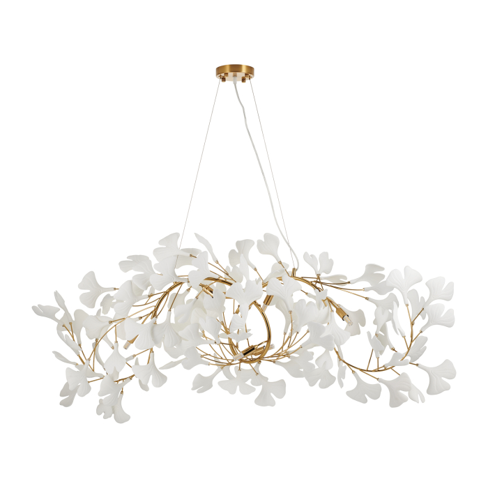 Step Into Design Lampa wisząca BOTANIKA WAVE złoto biała 135 cm XY080P-120