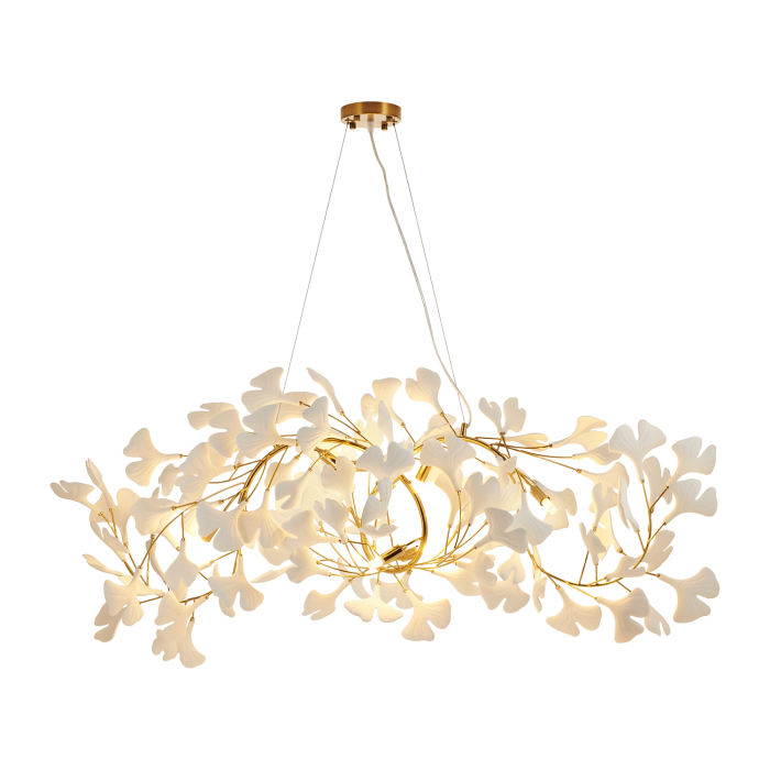 Step Into Design Lampa wisząca BOTANIKA WAVE złoto biała 135 cm XY080P-120